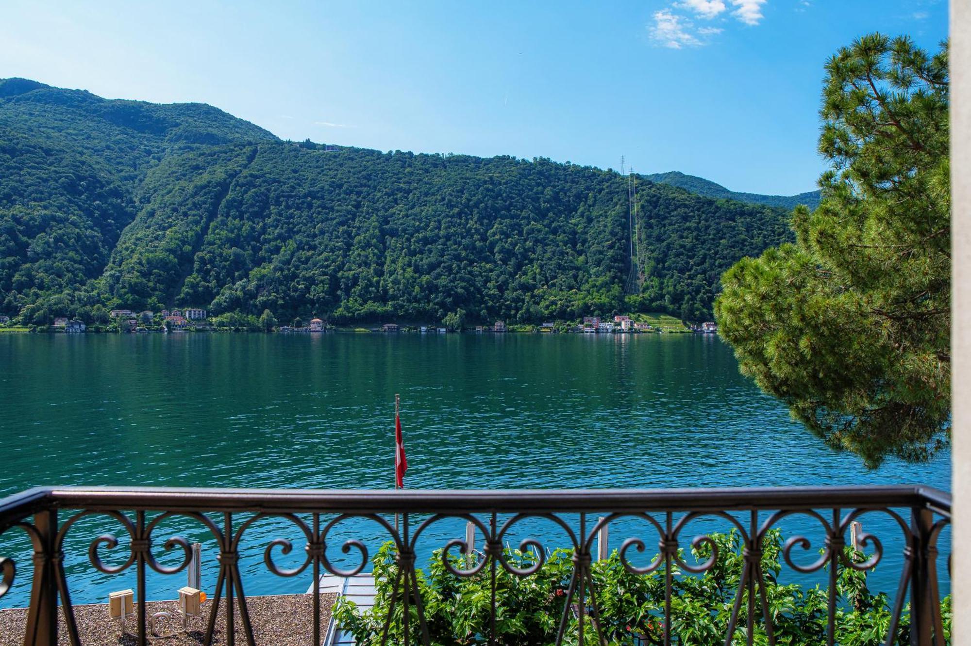 Il Balcone Sul Lago By Quokka 360 - Historic Lakeside Flat In Morcote Kültér fotó
